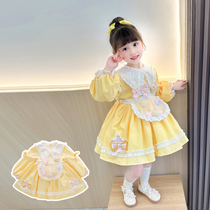 Girls dress 2022 new foreign style childrens Lolita princess dress girl baby Lolita dress skirt summer
