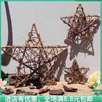 Christmas decoration Wreath Rattan Rattan ring Christmas decoration pendant Wreath door hanging supplies Dress up scene layout