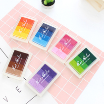 Thickened sponge 4-color gradient color pad Rubber stamp wedding finger painting hand book album food play printing mud big box