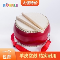  Orff music equipment Hall drum Primary school percussion tambourine Children parent-child pronunciation teaching aids Wooden waist drum