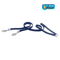 Black nylon one-tow double head Traction Rope Anti-Wound Dog Chain Slip Two dog ropes Great small canine supplies