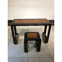 The Small Leafy Purple Sandalwood Carving table-AD6784