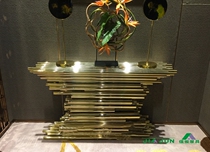 Post-modern champagne gold stainless steel porch neoclassical luxury sofa back a few fashion sculpture frame new 6962