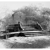 Du Cheng Yins Suzhou Bridge paper new pen drawing with group photo