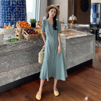 Dress 2021 New Xia Zhi smoked French waist thin temperament Mori Super fairy Platycodon grandiflorum first love dress children