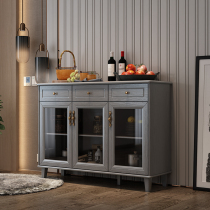 Full Solid Wood Dining Side Cabinet Kitchen Side Cabinet Tea Water Cabinet Large Capacity Containing Lockers Sub Home Living Room Leaning Against Wall Whole