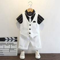Boys suit summer Boys foreign style British costume handsome short-sleeved dress childrens suit suit