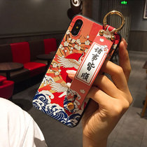 iPhone12pro Apple 11promax Phone Case 11 Apple x Creative New Year Tassel Band xr Bracket xs max Women iPhone 8 Anti-Fall 7