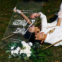 Movie House Brigade Patting Wedding Dress Props Gold Shelf Creative Sen Exterior View Shooting Acrylic Transparent Letter Board Arches