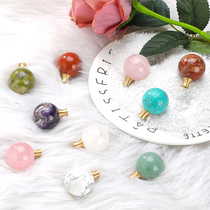 Crystal single-hole colored small handle modern minimalist cabinet wardrobe door pellet-shaped meteorite drawer handle marble