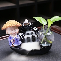 Creative ornaments Ceramic household indoor reverse flow incense incense aroma toilet stink extended version of the incense new tea ceremony tower incense