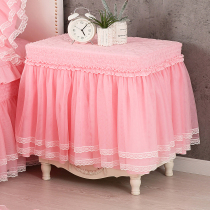 Qiao life pink bedside cabinet cover cover cover lace lace lace multifunctional dust cover