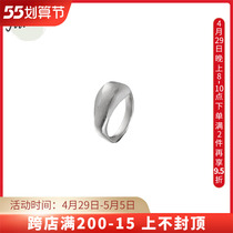 TAVERN Flow Sensation Frosted Metal Enamel Japan-Japan Forefinger Gold Ring Female Tide Fashion Personality Minimalist Tide People