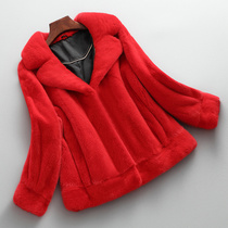 Flange song 2021 new water mink fur imported whole mink short minke leather big coat water mink jacket female fur coat