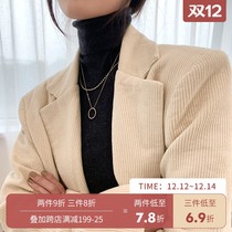 ins style simple temperament senior sense multi-layer necklace 2021 new female tide Net red Korean version of Wild choker