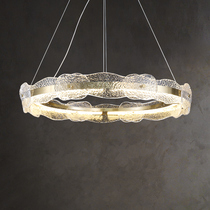  Restaurant chandelier light luxury 2021 new all-copper light luxury glass postmodern led designer household dining table lamp