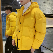 Cotton coat mens winter coat thickened bread clothing cotton jacket 2021 New handsome Korean version of the trend down cotton jacket