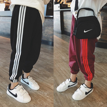 Boys pants spring and autumn models 2020 new childrens clothing in big children Foreign style loose leisure primary school childrens sports pants