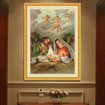 I put up a diamond painting full of diamonds.