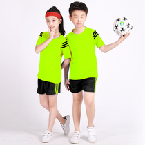 Childrens sports suit short-sleeved male and female primary school students quick-drying clothes running clothes basketball football fitness clothing training uniform wide