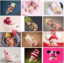 Child Photography Hat Baby Full Moon 100 Days Baby Art Photo Studio Clothing Clothes Handmade Hair Line Hat