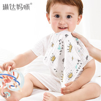 Linda mommy printed small square scarf 3 combination baby wash towel