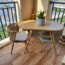 New Chinese tea table and chairs combined living room home small tea table simple modern small family style tea table balcony Kung Fu tea table