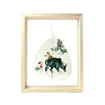 Bodhi Tree Leaf Decoration Painting 12 Zodiac Classical China Wind Birthday Gift Auspicious Creative Classical Fathers Day Gift