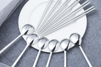  Exported to Germany 304 stainless steel chopsticks spoon soup spoon spoon long handle household long handle rice spoon spoon tableware chopsticks