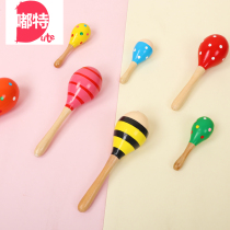  Baby sand hammer Baby early education music Percussion Sand ball Children rattling grip Chasing sight and hearing training toy