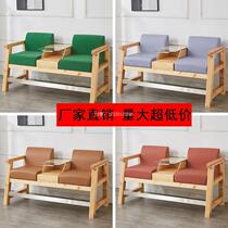 New solid wood billiard sofa billiard chair viewing ball chair solid wood steel pipe PU leather billiard hall special rest seat
