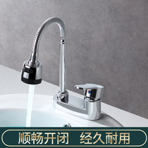 Hot and cold washbasin faucet double-hole two-three-hole sink basin basin faucet toilet household mixing valve