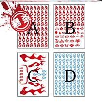 Nezha forehead stickers cute incognito blue Ao Bing forehead stickers 7 red brow cartoon kindergarten magic child advent forehead