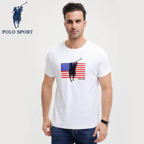 Polo Sport Short Sleeve T - Shirt Mens New Summer Collar Pattern - Printed American Casual Upper Clothes