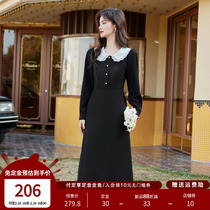 (2 24 new items pre-sold) paid deposit free of charge) Blue language big code doll collar dress with dress spring