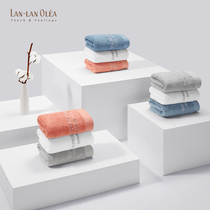 LANlan towel cotton 3 strips of absorbent non-hair male and female adult household bath towel soft cotton face towel
