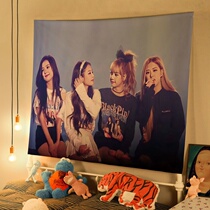 BLACKPINK background cloth Zhixiu Lisa Jini rosé bedroom hanging cloth tapestry arrangement dormitory decorative cloth