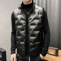 Fugui bird autumn winter duvet waistcoat men light and thin trend sleeveless waistcoat Shoulder Warm Outside Wearing Vest Jacket Waistcoat