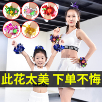 New 61 Kindergarten children dance dance table performance sequin leather gluten wrist flower hand flower bell handring