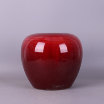 Jianguo porcelain factory Lang red glaze jar antique porcelain antique old goods antique wood kiln firing bag old factory goods collection