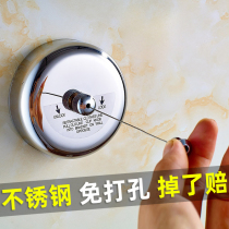 Invisible clothesline wire rope non-perforated indoor and outdoor without balcony drying rack telescopic pole clothes drying quilt artifact