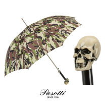 Pasotti Italy light and luxurious business sunny Umbrella double cloth Gift paotto Sesti camouflate skull handle