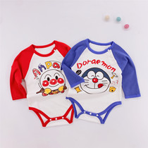 Breaking code special baby long sleeve Triangle shirt cotton cartoon clothes pajamas male autumn baby jumpsuit