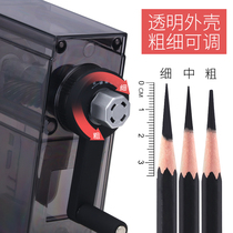 Legend of the road sharpener 2nd generation transparent type transfer art students special charcoal pen Hand sketch pencil sharpener twist stripping pencil long core pencil planer with sketch knife holder two or three carbon pins for art students