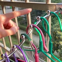 Balcony anti-theft net adhesive hook stainless steel household drying rack hanging rod potted clothes hanging adhesive hook rack anti-theft window
