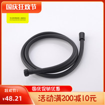 Belitu bath shower shower pipe hand-held shower head black 1 5 m hose water pipe