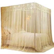 Mosquito net home three-door court landing q-style article thick frame Human set with a set of encrypted single and double pole bed pattern