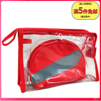 gf Gough wash bag canvas plastic bag waterproof belt zipper travel easy storage bag cosmetic bag bath bag