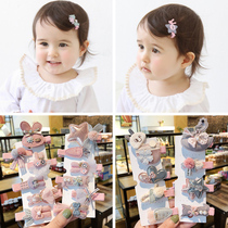 Baby Hair Clip Childrens Baby Flowers Hair Card Princess Korea Korean Version Foreign Air Not Hurt to Butterfly Knot
