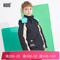 hoo boys down jacket cold-proof jacket long section big childrens clothing winter new 170-175-180 boys keep warm